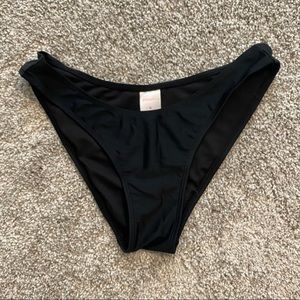 Black High Leg Bikini Bottoms